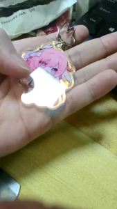 Anime Game Honkai Impact Keyring 3rd Elysia Herrscher Of Human: Ego Cosplay Costume Accessories Badge Keychain Prop