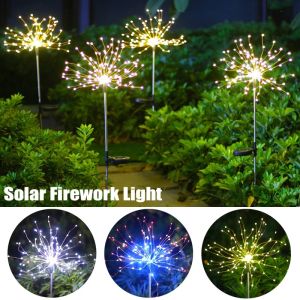Ready Stock+Limit Garden Solar Lights Firework Christmas Landscape Path Lawn Lamp Outdoor Waterproof Garden Decoration Light Patio Yard Led Lamps
