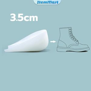 ItemMart 2.5cm 3.5cm Height Increased Shoe Insoles Taller Insert Elasticity Heel Cup Invisible Pad Cushion