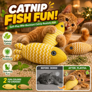 Catnip Fish Toy Interactive Cat Toy Self Entertainment Durable Catnip Simulation Fish Cat Toys Boredom Relief Pet Supplies Cat Accessories