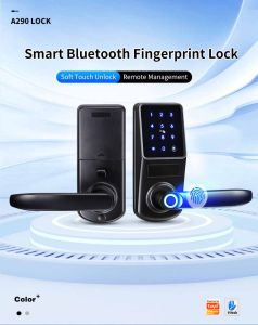 RAYKUBE A290 Smart Deadbolt Digital Smart Door Lock Tuya WIFI Card Password Fingerprint Security Door Lock Smart Lock