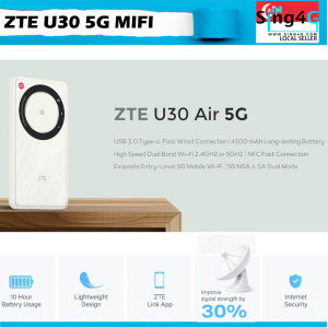 ZTE U30 Air 5G Portable Mifi Pocket Wifi Smart Dual Network NFC One Touch Connect 4500mAh 10 hr battery Support oversea