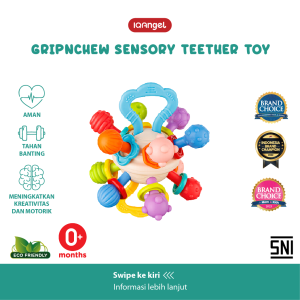 IQAngel Gripnchew Sensory Teether Toy / Mainan Gigitan Bayi/ Mainan kerincingan