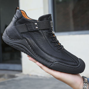 Terlaris Fashion Kulit Sapi Sepatu Boots Pria Keren Full Hitam Coklat Boots Formal Kerja Klasik Karet Ringan Lentur Kekinian 344