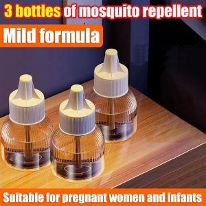 Mosquito-free all year round Mosquito repellent Mosquito killer Ubat Nyamuk Liquid Non-Toxic Odorless Safe for Babies Insect Repellent Ubat Nyamuk Elektrik Suitable for Mouse/Cockroach/lizard/fly 驱蚊