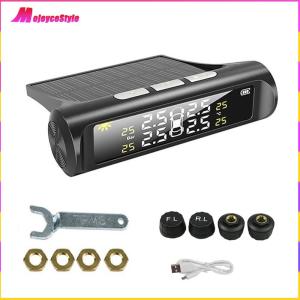 Digital Car TPMS LCD Display Tyre Pressure Monitoring System USB Charging Internal External Sensors for Car Vehicle Auto Tires for Automobiles Parts