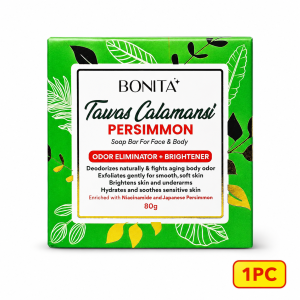 BONITA Tawas Calamansi Persimmon Odor Eliminator Whitening Soap Natural Deodorant Bar Face Body Pampaputi ng Kili-kili Singit with Niacinamide Brightening & Body Odor Solution Deodorize Antibacterial Daily Sensitive Cleanser Cleansing Skin Repair 80g