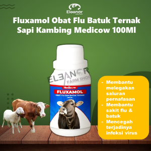 Fluxamol Obat Flu Batuk Ternak Sapi Kambing Medicow 100Ml