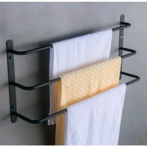 RAK GANTUNGAN HANDUK BESI TEMPEL DINDING MULTIFUNGSI PANJANG 60CM