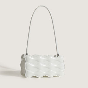 JIVIVIL túi bạc túi màu bạc Túi Da Sáng Bóng Mặt Thích Hợp Phổ Biến Cho Nữ Họa Tiết Chéo-Túi Đeo Người Kết Cấu Nữ Túi Đeo Vai Một Bên