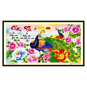 Tranh thêu chữ thập Cha mẹ DLH-222404-Siêu thị tranh thêu