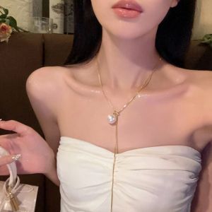 Kéo ra tua ngọc trai vòng cổ thời trang Hàn Quốc cổ ren phong cách đơn giản Vòng cổ cho Phụ kiện cho các cô gái trang sức cho phụ nữ