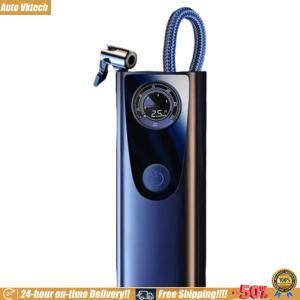 [Auto Vktech] 12V Electric Tire Inflator Low Noise Car Tire Air Pump for Moto Bike Car Tyre