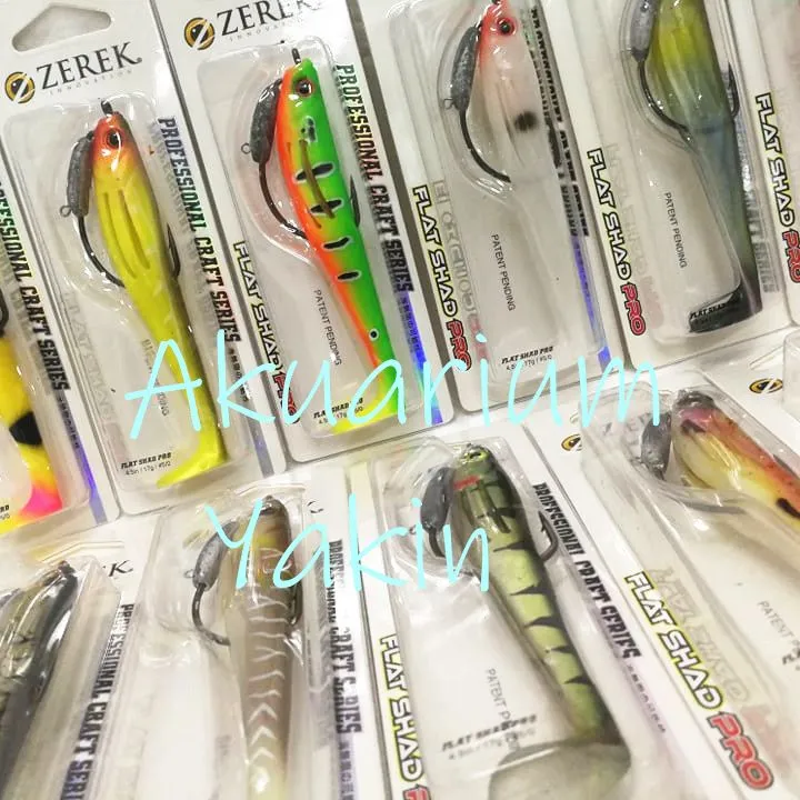 4077 ZEREK LURE 3 ½” 10G)FLAT SHAD PRO SOFT PLASTIK FISHING LURE