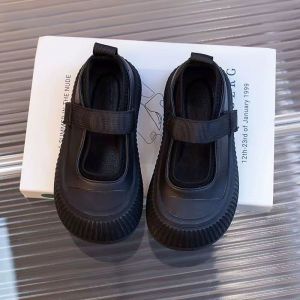Girls Mary Jane Shoes Square Shoes Girls Shoes Fashion Foreign Style Thick Bottom Ultra-light Muffin Bottom