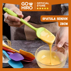 Spatula Sendok Multifungsi 28CM Model Sekop Silikon Alat Oseng Baking Tools Tahan Lama Colorful