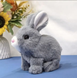 🔥Hot Sale🔥Highly Intelligent Sensing Interactive Rabbit Toy/Bunny Ai Simulation Interactive Electric Doll White Rabbit Plush Doll Pet Interactive Toys/Realistic Electric Bunny Toy/Electric Interactive Rabbit Plush Pet我的小兔子AI仿真互动玩具