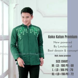 Baju Koko Pria Dewasa Baju Koko Dewasa Lengan Panjang Baju Koko Bordir Koko Pria Lengan Panjang Atasan Muslim Pria Terbaru