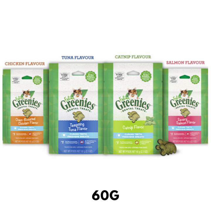 Greenies Feline Dental Cat Treat 60G [Assorted Flavors] Lazada