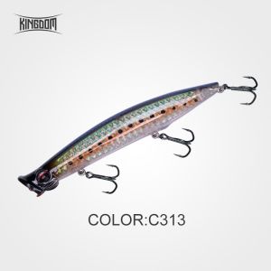 Kingdom Nổi Popper Mồi Câu Cá 90mm 110mm 123mm 7.5g 12.8g 18.5g Topwater Z-Action ABS Mồi Cứng Đúc Xa Mồi Nhân Tạo Wobblers Chất Lượng Cao Cho Bass Cá Rô Pike