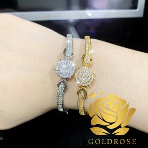 Gelang Titanium SW1 Lapis Emas 18k ANTI KARAT bangle perhiasan crystal swarovski hadiah kado wanita