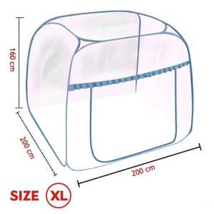 Kelambu Nyamuk Lipat Universal 200x200cm Anti Rusak Bahan Nilon untuk Dewasa dan Anak