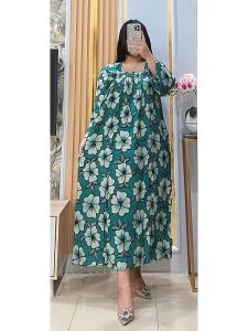 Dress Bunga Kerut Dada Terkini