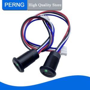 [PERNG] Tehe TYPE-C 4P High Current Charging Socket With Wire Light USB TYPE-C Female Type C Waterproof Female Connector