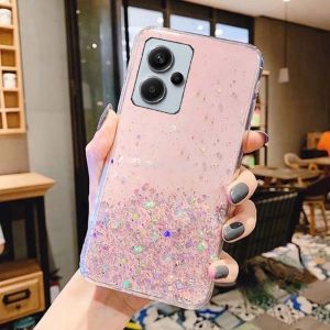 Đối với Xiaomi Redmi Note 13 Pro Plus Pro + note13 13Pro 13Pro + 13proplus 4G 5g 2024 vỏ mềm long lanh Ốp trang sức trong suốt chống sốc bầu trời đầy sao nhựa TPU mềm vỏ lưng silicon