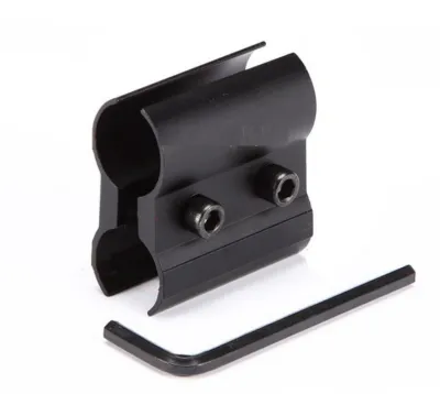 Kẹp ống tron Kẹp QQ kẹp canh cho đèn laze đèn pin ( Nhôm cứng) ...... pklz +1 tô vít lục giác