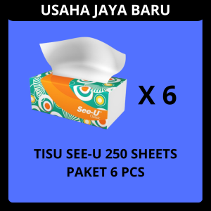 USAHA JAYA BARU Tisu See-U Facial 250 sheets Tisue Tissue See-U Paket 6 Pcs