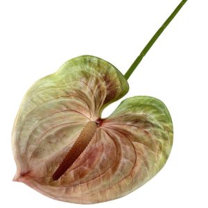 OWNNEW Multicolor Artificial Small Anthurium 60cm Soft Rubber Fake Flower Real Touch Simulation Plant Home Decoration