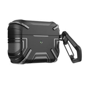 ZUZG 2023 New Military AirPods Case Cover Designed for AirPods 3 & Pro/Pro 2022 Full-Body Protective Soft TPU Shockproof Cover Vanguard Armor Series AirPod Case with Keychain for AirPods Wireless Charging Case [Front LED Visible]