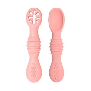 Isi 2 Sendok Belajar Makan Bayi Bahan Silikon Premium Silicone Baby Pre Spoon
