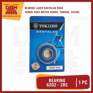 Bearing 6202-RS (TOKAIDO) Laker Depan Tromol Bosh Ninja 2 Tak Laher Klaker Radial Ball Ring Gardan