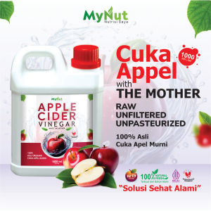MYNUT CUKA APEL 1000 ML APPLE CIDER VINEGAR 100% ASLI PRODUK HERBAL PREMIUM QUALITY
