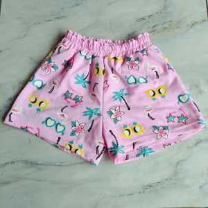 Fasia Celana Pendek Anak Perempuan Full Print Flamingo Usia 2-10 Tahun