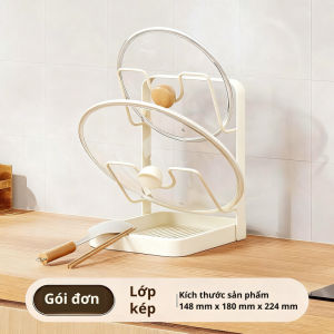 【Tiết Kiệm Không Gian】Giá Để Nắp Nồi Đa Năng Kệ Đựng Thớt Và Đũa Muỗng Chống Thấm Giá Để Nắp Nồi Kệ Bếp Đa Năng
