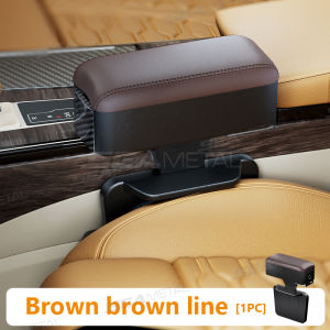 SEAMETAL Car Armrest Box Organizer Adjustable Height Elbow Rest Pad Console Storage Box With Charging Cable Water Cup Holder