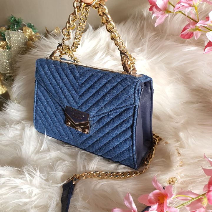 Lynda Mini Chain Guess Crossbody Bag Denim Lazada PH