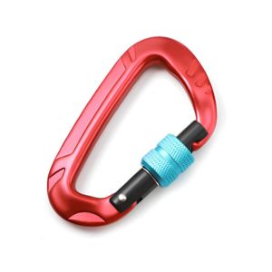 WININ Nhôm Móc khóa an toàn chuyên nghiệp Nhiều màu sắc 12KN Móc chìa khóa hình D Chất lượng cao Công cụ leo núi ngoài trời Thiết bị bảo hộ leo núi