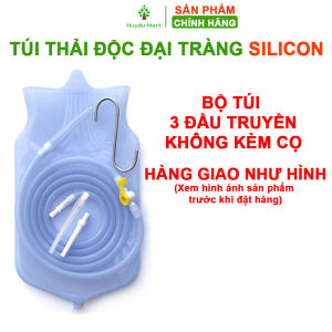Túi thải độc đại tràng Silicon bộ túi + dụng cụ cọ rửa bộ dụng cụ thải độc đại tràng silicon 2l