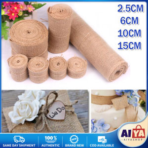 ★Same Day Shipping★ 5M Roll Natural Vintage Jute Ribbon Bow Crafts Sewing DIY Wedding Jute Burlap Fabric Gift Wrapping Party Christmas Home Decor Jute-Ribbon