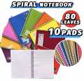 10PCS/BUNDLE NOTEBOOKS 80Sheets 145x200mm 10Color/Assorted School Office StationerySupply. 