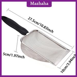 Mazhaha Pet Cleaning Tools Stainless Steel Feces Shovel Net Cat Litter Shovel Reptiles Lizard Sand Shovel Mesh Screen Fecal Spoon