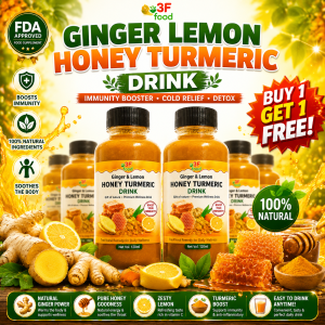 Natural Honey Ginger Lemon Turmeric 120ml | Raw Honey with Ginger Lemon | Healthy Herbal Honey