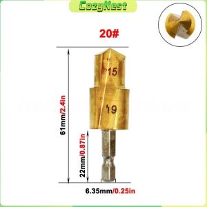 C.N PPR Lifting Drill Water Pipe Connection Tool 20/25/32mm Hexagon Shank Titanium Coated Stepped Drill
