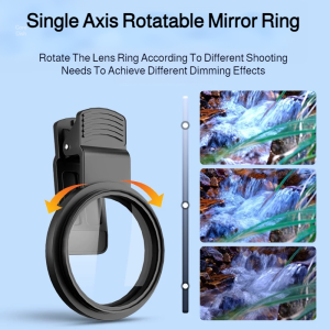 52mm Large-Caliber Mobile Phone Cpl Polarizer Polarizer Dimming Filter to Eliminate Reflection Clip Live Camera Mobile Phone Lens Filter偏振镜头