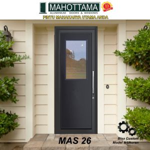 Pintu Aluminium Rumah Utama Kamar Tidur / Mandi 90 x 215 Bisa Custom Ukuran Almunium Doors MAS26 - MAHOTTAMA
