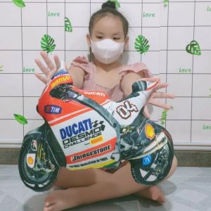 Gấu bông Xe máy Ducati Đồ chơi Xe Moto nhồi bông chất nhung mịn gòn mềm cho bé trai